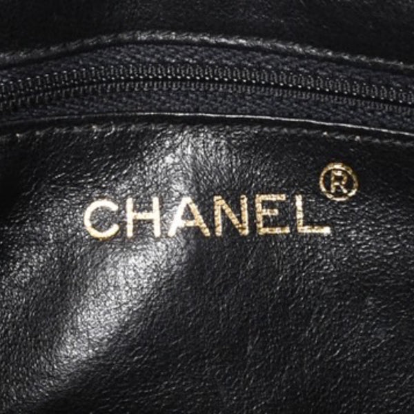 CHANEL Chain shoulder bag No. 1 here mark patch lambskin fringe black gold hardware mint condition used 4a000933
