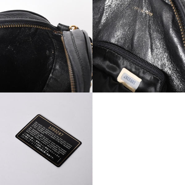 CHANEL Chain shoulder bag No. 1 here mark patch lambskin fringe black gold hardware mint condition used 4a000933
