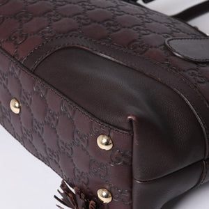GUCCI グッチ ホースビット GGトートバッグ Hand Bag ハンドバッグ レザー 232964 ブラウン イタリア製 美品 中古 4a001066