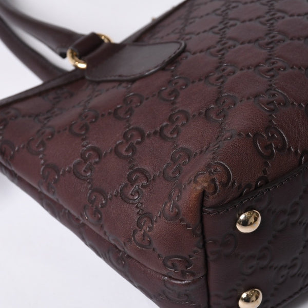 GUCCI グッチ ホースビット GGトートバッグ Hand Bag ハンドバッグ レザー 232964 ブラウン イタリア製 美品 中古 4a001066