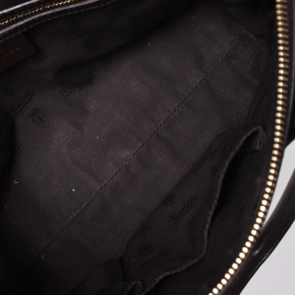 GUCCI グッチ ホースビット GGトートバッグ Hand Bag ハンドバッグ レザー 232964 ブラウン イタリア製 美品 中古 4a001066