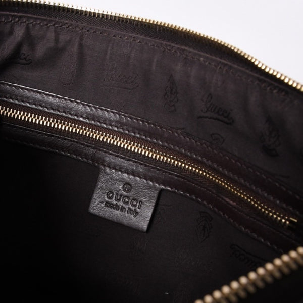 GUCCI グッチ ホースビット GGトートバッグ Hand Bag ハンドバッグ レザー 232964 ブラウン イタリア製 美品 中古 4a001066