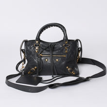 画像をギャラリービューアに読み込む, BALENCIAGA バレンシアガ ジャイアントミニシティ 2WAY ハンドバッグ 300295 ブラック レザー 美品 中古 4a001117