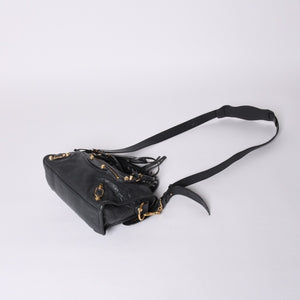 BALENCIAGA Giant Mini City 2WAY Handbag 300295 Black Leather Good Condition Used 4a001117