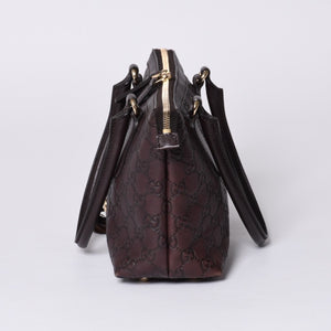 GUCCI グッチ ホースビット GGトートバッグ Hand Bag ハンドバッグ レザー 232964 ブラウン イタリア製 美品 中古 4a001066