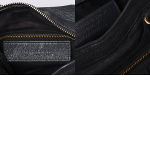 BALENCIAGA Giant Mini City 2WAY Handbag 300295 Black Leather Good Condition Used 4a001117