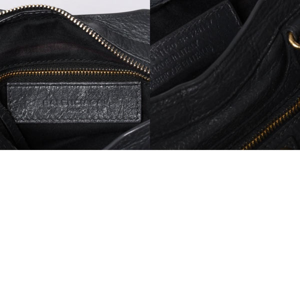 BALENCIAGA Giant Mini City 2WAY Handbag 300295 Black Leather Good Condition Used 4a001117