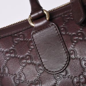 GUCCI グッチ ホースビット GGトートバッグ Hand Bag ハンドバッグ レザー 232964 ブラウン イタリア製 美品 中古 4a001066