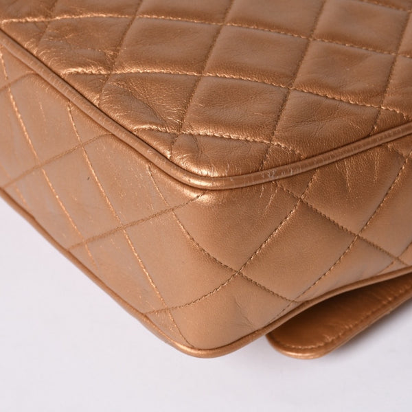 Very Good Condition CHANEL Chain Shoulder Bag No. 2 Coco Mark Coco Ball Lambskin Quilted Bronze Gold Hardware Used 4a000914