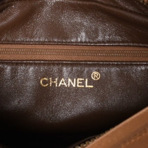 Very Good Condition CHANEL Chain Shoulder Bag No. 2 Coco Mark Coco Ball Lambskin Quilted Bronze Gold Hardware Used 4a000914