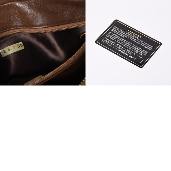 Very Good Condition CHANEL Chain Shoulder Bag No. 2 Coco Mark Coco Ball Lambskin Quilted Bronze Gold Hardware Used 4a000914
