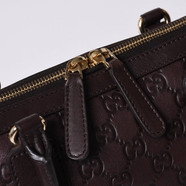 GUCCI グッチ ホースビット GGトートバッグ Hand Bag ハンドバッグ レザー 232964 ブラウン イタリア製 美品 中古 4a001066