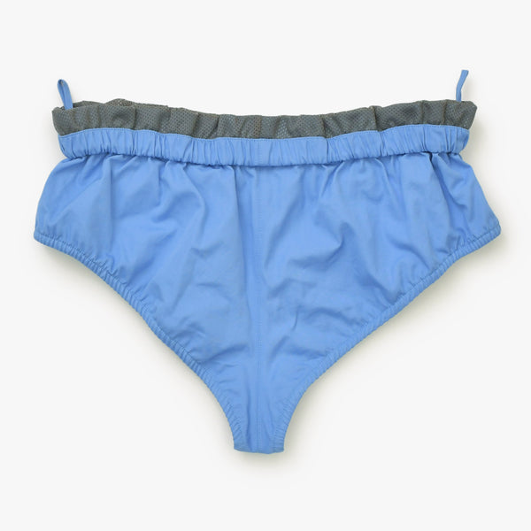 極美品 MIUMIU ミュウミュウ コットンブルマショーツ ショートパンツ 25SS サイズ2 ブルー コットン 中古 4a001070