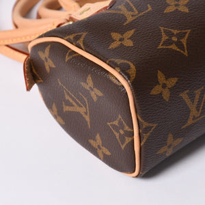 新品同様 LOUIS VUITTON ルイヴィトン COMME des GARCONS 2008年 ミニスピーディ ルイヴィトン ギャルソン ブラウン M40267 中古 4a000102