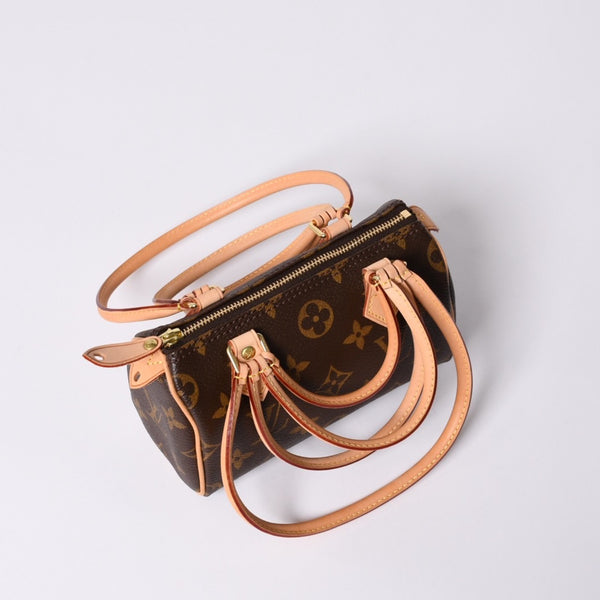 新品同様 LOUIS VUITTON ルイヴィトン COMME des GARCONS 2008年 ミニスピーディ ルイヴィトン ギャルソン ブラウン M40267 中古 4a000102