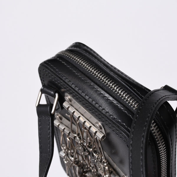 Very good condition LOUIS VUITTON Danube Messenger shoulder bag M53975 Black Silver hardware Used 4a000904