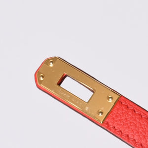 新品未使用 HERMES エルメス KELLY ケリー25 2WAYハンドバッグ 内縫い トゴ ルージュドゥクー ゴールド金具 K刻印 4a001085