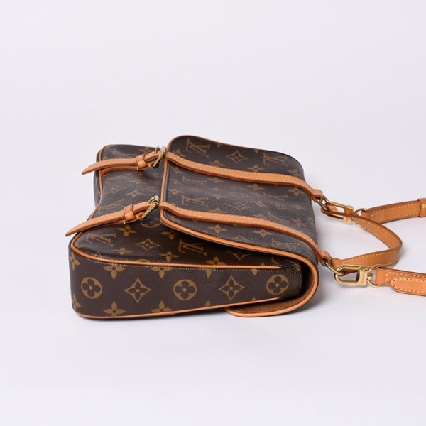 LOUIS VUITTON Marel Sackado Handbag M51158 Monogram Canvas Brown Gold Hardware Good Condition Used 4a000727