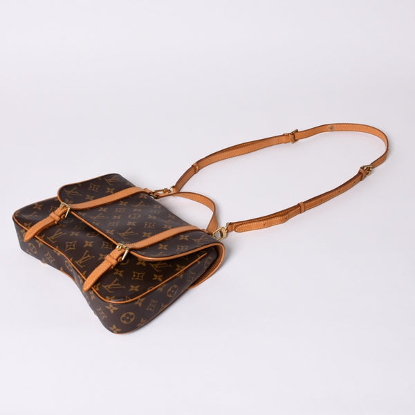 LOUIS VUITTON Marel Sackado Handbag M51158 Monogram Canvas Brown Gold Hardware Good Condition Used 4a000727