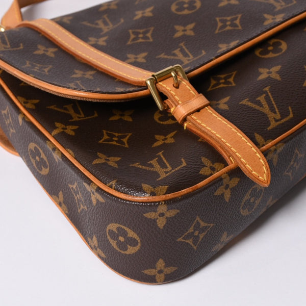 LOUIS VUITTON Marel Sackado Handbag M51158 Monogram Canvas Brown Gold Hardware Good Condition Used 4a000727