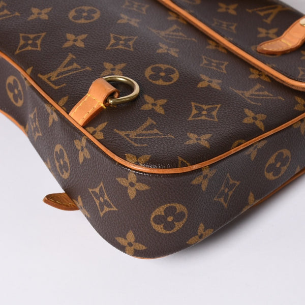 LOUIS VUITTON Marel Sackado Handbag M51158 Monogram Canvas Brown Gold Hardware Good Condition Used 4a000727