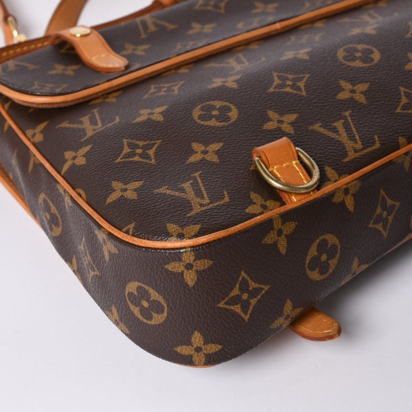 LOUIS VUITTON Marel Sackado Handbag M51158 Monogram Canvas Brown Gold Hardware Good Condition Used 4a000727