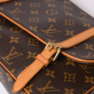 LOUIS VUITTON Marel Sackado Handbag M51158 Monogram Canvas Brown Gold Hardware Good Condition Used 4a000727