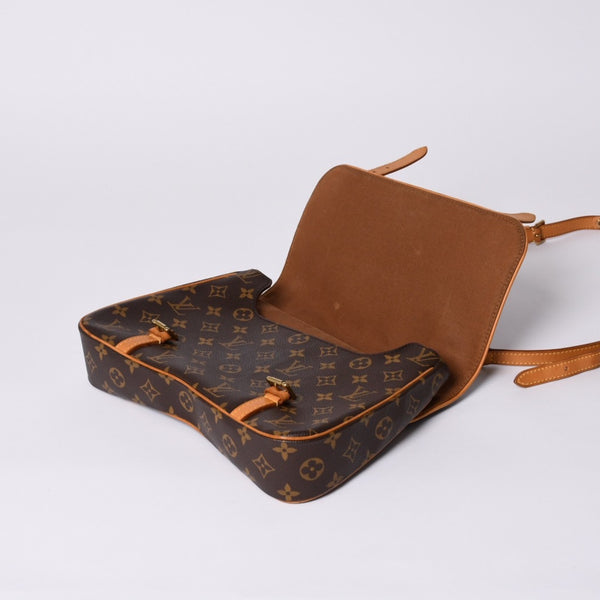 LOUIS VUITTON Marel Sackado Handbag M51158 Monogram Canvas Brown Gold Hardware Good Condition Used 4a000727