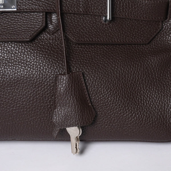 極美品 HERMES エルメス ショルダーバーキン トリヨンクレマンス ◻︎J刻 ゴルチェ期 ショコラ シルバー金具 中古 4a001218