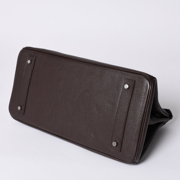 極美品 HERMES エルメス ショルダーバーキン トリヨンクレマンス ◻︎J刻 ゴルチェ期 ショコラ シルバー金具 中古 4a001218