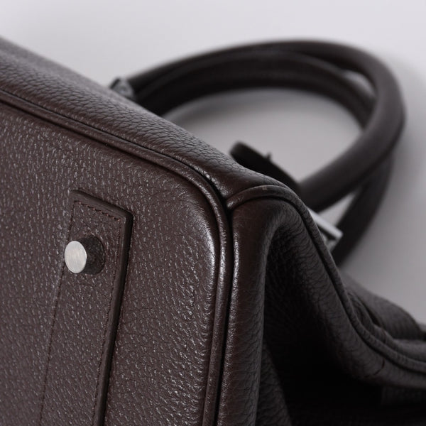極美品 HERMES エルメス ショルダーバーキン トリヨンクレマンス ◻︎J刻 ゴルチェ期 ショコラ シルバー金具 中古 4a001218
