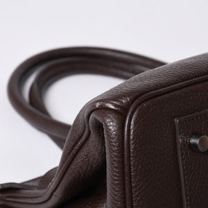 極美品 HERMES エルメス ショルダーバーキン トリヨンクレマンス ◻︎J刻 ゴルチェ期 ショコラ シルバー金具 中古 4a001218