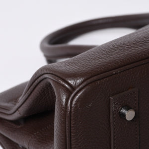 極美品 HERMES エルメス ショルダーバーキン トリヨンクレマンス ◻︎J刻 ゴルチェ期 ショコラ シルバー金具 中古 4a001218