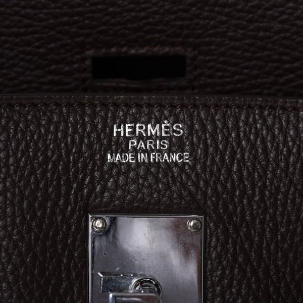 極美品 HERMES エルメス ショルダーバーキン トリヨンクレマンス ◻︎J刻 ゴルチェ期 ショコラ シルバー金具 中古 4a001218