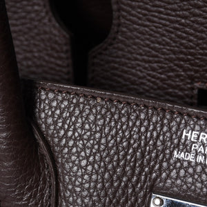 極美品 HERMES エルメス ショルダーバーキン トリヨンクレマンス ◻︎J刻 ゴルチェ期 ショコラ シルバー金具 中古 4a001218