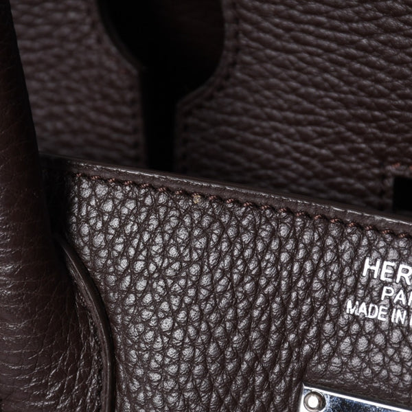極美品 HERMES エルメス ショルダーバーキン トリヨンクレマンス ◻︎J刻 ゴルチェ期 ショコラ シルバー金具 中古 4a001218