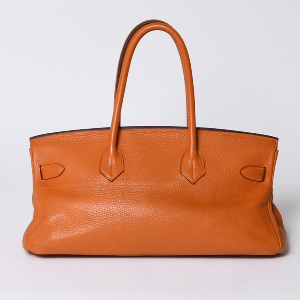 HERMES エルメス ショルダーバーキン トリヨンクレマンス ◻︎J刻 ゴルチェ期 オレンジ シルバー金具 美品 中古 4a001224