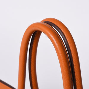 HERMES エルメス ショルダーバーキン トリヨンクレマンス ◻︎J刻 ゴルチェ期 オレンジ シルバー金具 美品 中古 4a001224