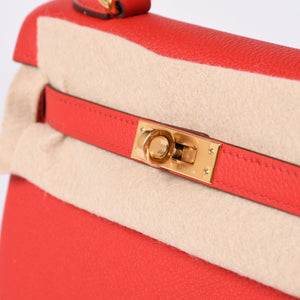 新品未使用 HERMES エルメス KELLY ケリー25 2WAYハンドバッグ 内縫い トゴ ルージュドゥクー ゴールド金具 K刻印 4a001085