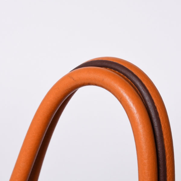 HERMES エルメス ショルダーバーキン トリヨンクレマンス ◻︎J刻 ゴルチェ期 オレンジ シルバー金具 美品 中古 4a001224