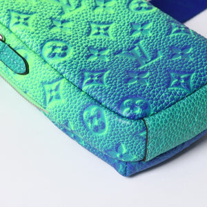 Very Good Condition LOUIS VUITTON Taurillon Illusion Double Phone Pouch Shoulder Bag M81223 Green Used 4a000758