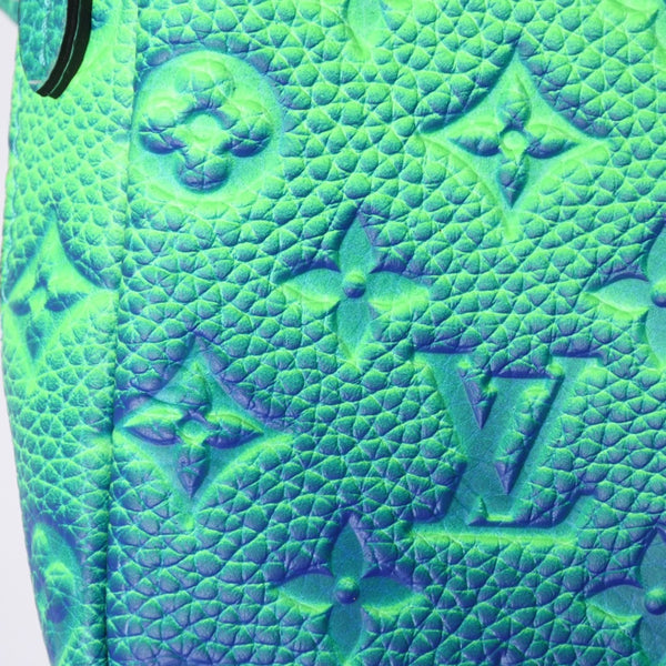 Very Good Condition LOUIS VUITTON Taurillon Illusion Double Phone Pouch Shoulder Bag M81223 Green Used 4a000758