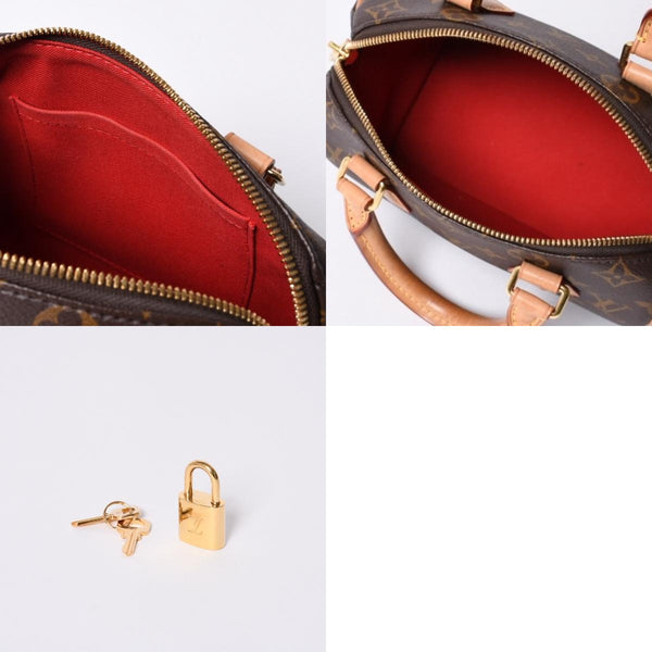 LOUIS VUITTON ルイヴィトン ハンドバッグ M46234 スピーディバンドリエール 20 ブラウン モノグラム 美品 中古 4a001026