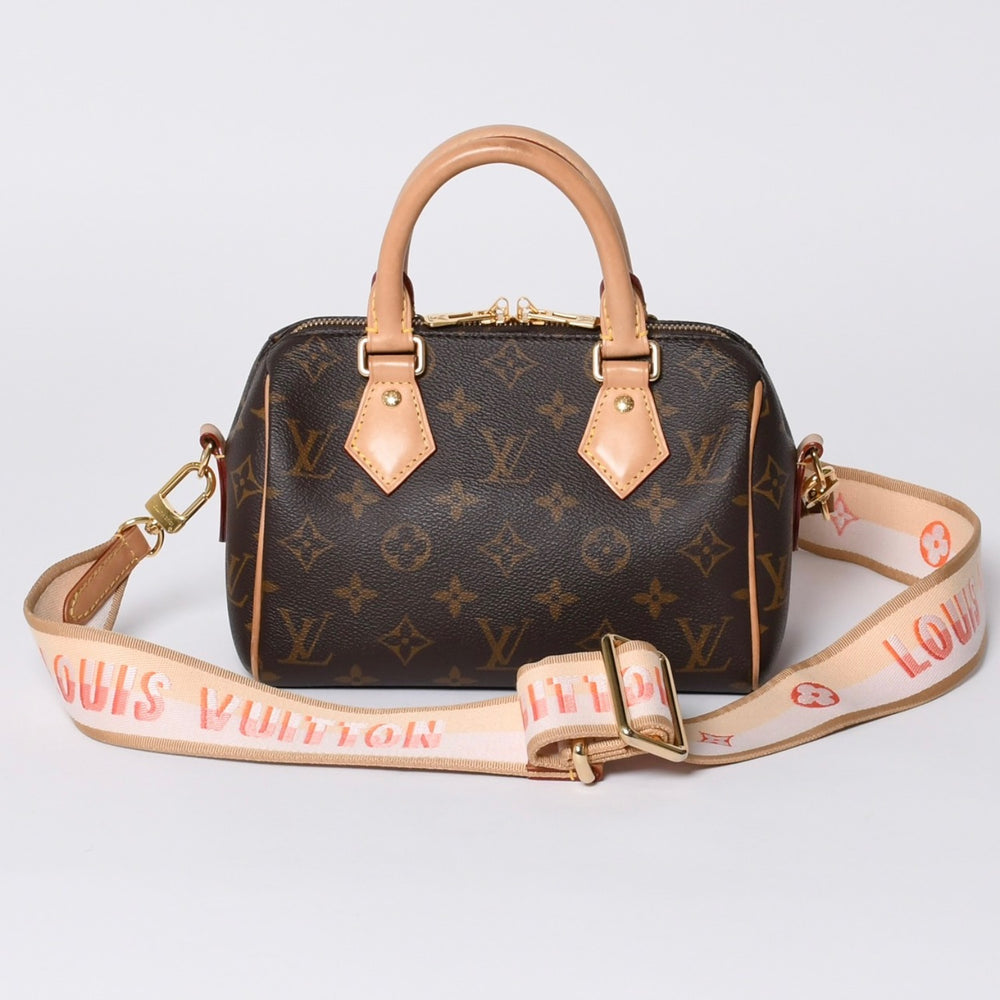 Very good condition LOUIS VUITTON Handbag Speedy Bandouliere 20 M46594 Leather PVC Brown Gold hardware Used 4a001241