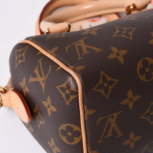 極美品 LOUIS VUITTON ルイヴィトン ハンドバッグ スピーディバンドリエール20 M46594 レザー PVC ブラウン ゴールド金具 中古 4a001241