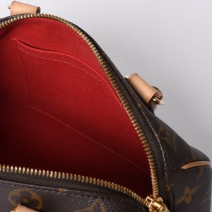 極美品 LOUIS VUITTON ルイヴィトン ハンドバッグ スピーディバンドリエール20 M46594 レザー PVC ブラウン ゴールド金具 中古 4a001241