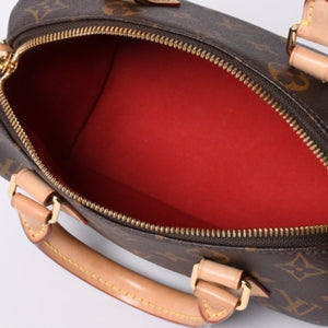 極美品 LOUIS VUITTON ルイヴィトン ハンドバッグ スピーディバンドリエール20 M46594 レザー PVC ブラウン ゴールド金具 中古 4a001241