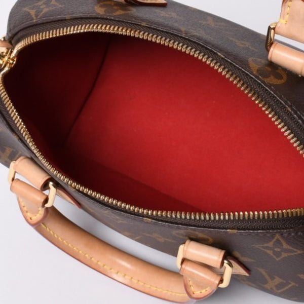 極美品 LOUIS VUITTON ルイヴィトン ハンドバッグ スピーディバンドリエール20 M46594 レザー PVC ブラウン ゴールド金具 中古 4a001241