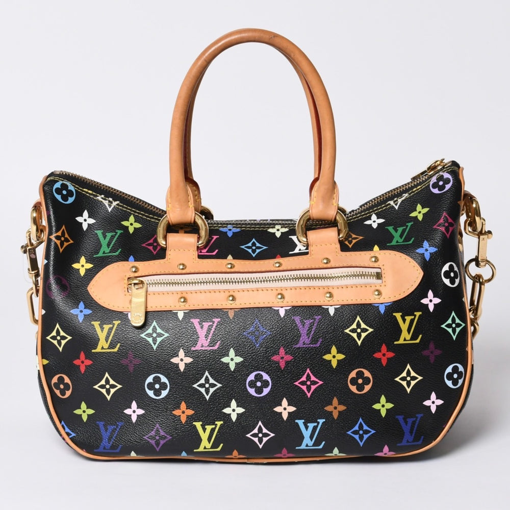 Very Good Condition LOUIS VUITTON Handbag M40125 Rita Takashi Murakami Monogram Multicolor Black Gold Hardware Used 4a001256