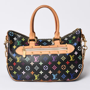 極美品 LOUIS VUITTON ルイヴィトン ハンドバッグ M40125 リタ 村上隆 モノグラムマルチカラー ブラック ゴールド金具 中古 4a001256